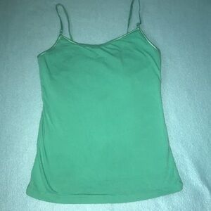 AMBIANCE APPAREL built in bra silky adjustable spaghetti straps turquoise size M